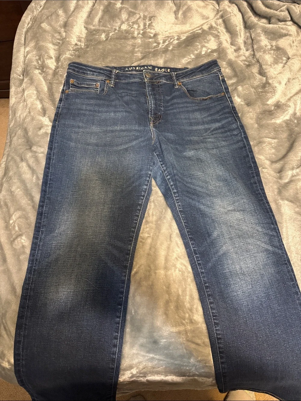 American Eagle Outfitters Men's Medium Blue Original Straight Jeans 38X30